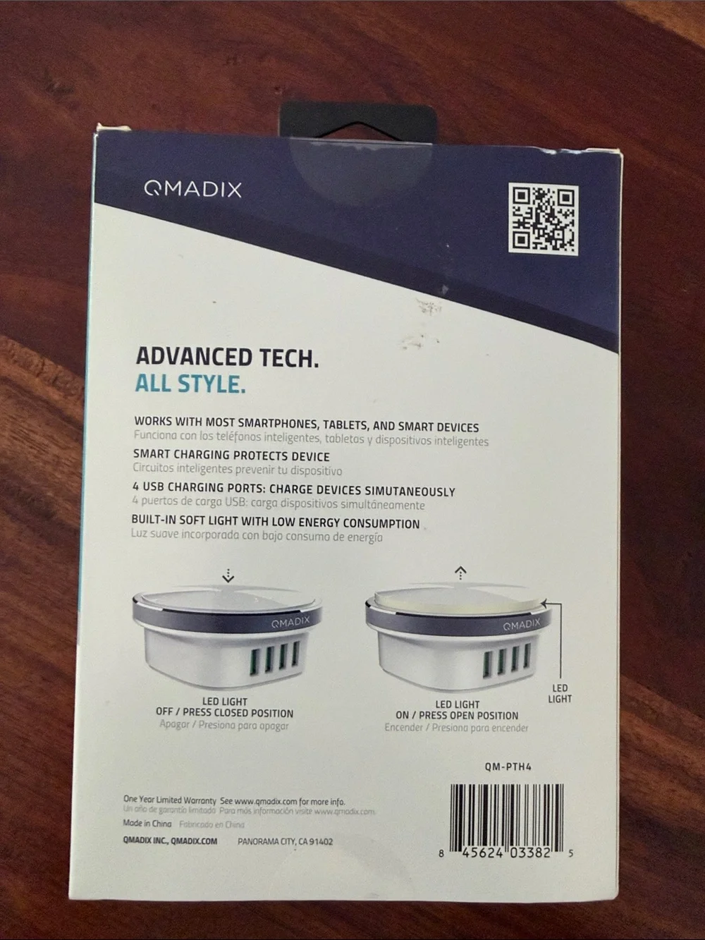 White 4-Port Travel Charging Hub - Fast USB-A Power